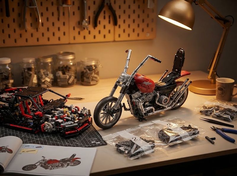 Nifeliz Chopper Motorcycle Building Set