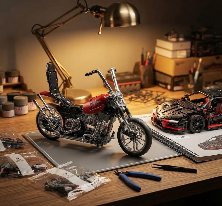 Nifeliz Chopper Motorcycle Building Set